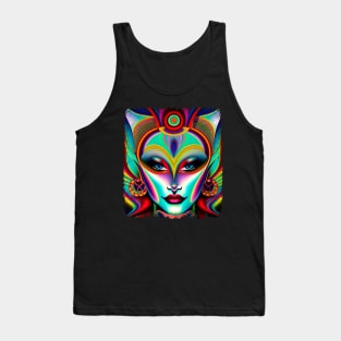 Catgirl DMTfied (30) - Trippy Psychedelic Art Tank Top